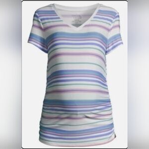Time and Tru NEW Maternity Striped V-Neck Fitted Tee - Various Sizes